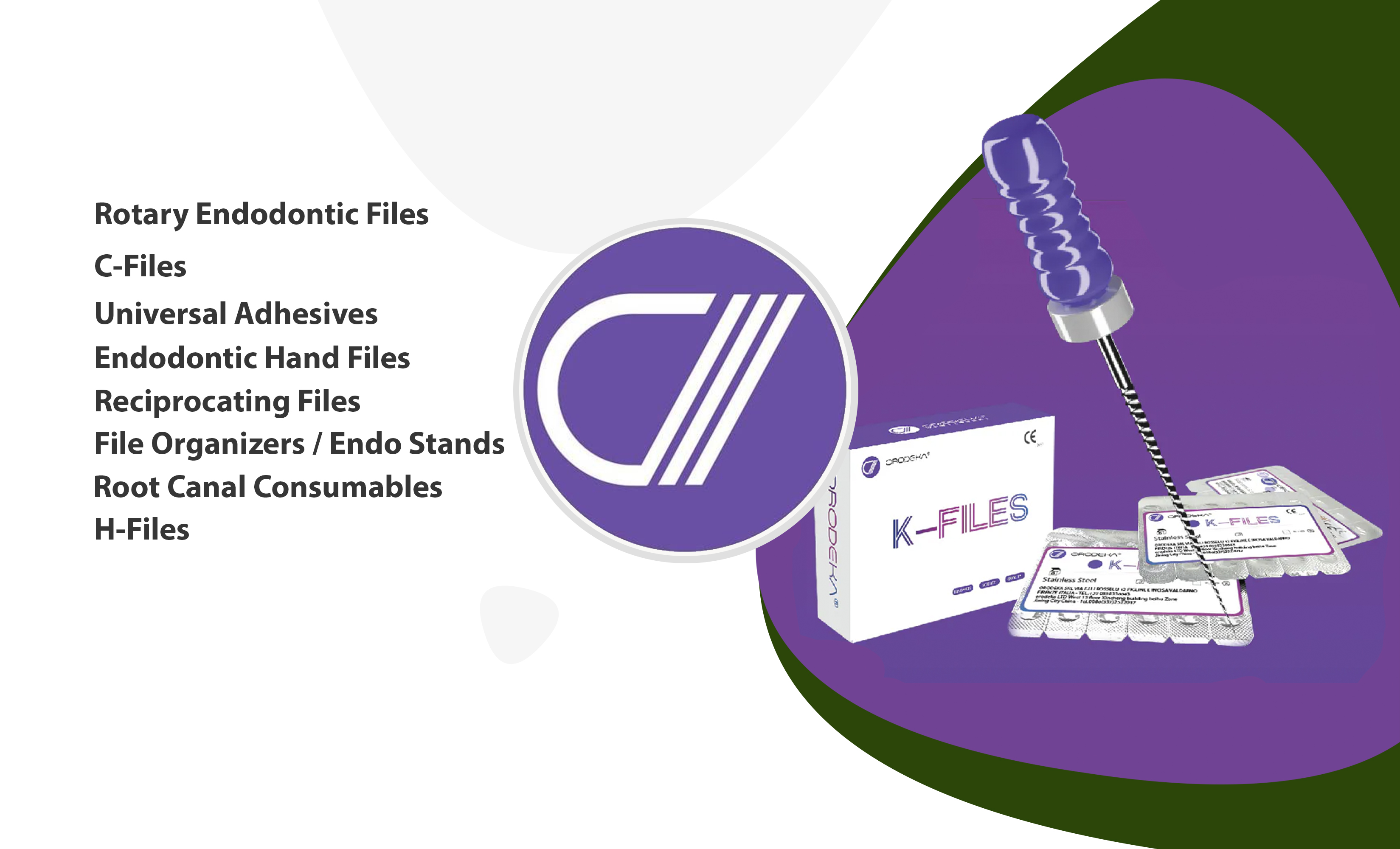 Endodontic rotary files and obturation materials